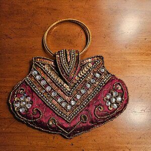 VINTAGE 1920s Era Jewel Embedded Evening Clutch